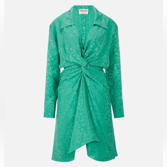 NEW Zadig & Voltaire Rozo Jac Leo Silk Dress - Picture 7 of 7